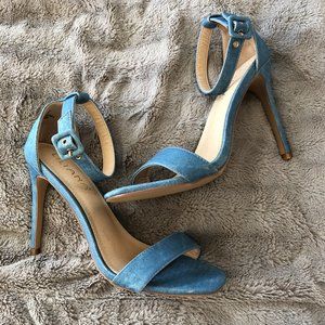 Liliana blue denim high heels stilettos 7.5